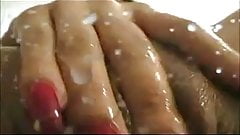 Masturbation with wet pussy and juicy