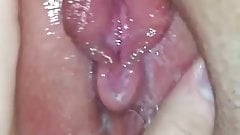 Wet gushing pussy orgasm