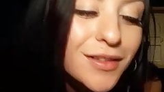 Slutty babe fucks her wet pussy in bed part 1