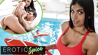 DEVIANTE – Lifeguard Sheila Ortega saves a big cock, so her wet pussy can get creampied